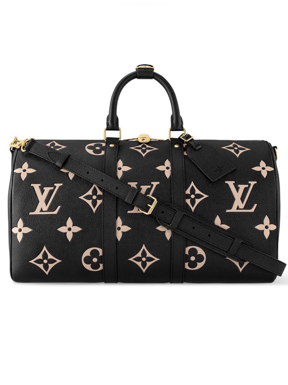 NEW Louis Vuitton Black Keepall Bandoulière 45 Monogram Empriente